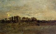 Charles-Francois Daubigny Orchard at Sunset Spain oil painting artist